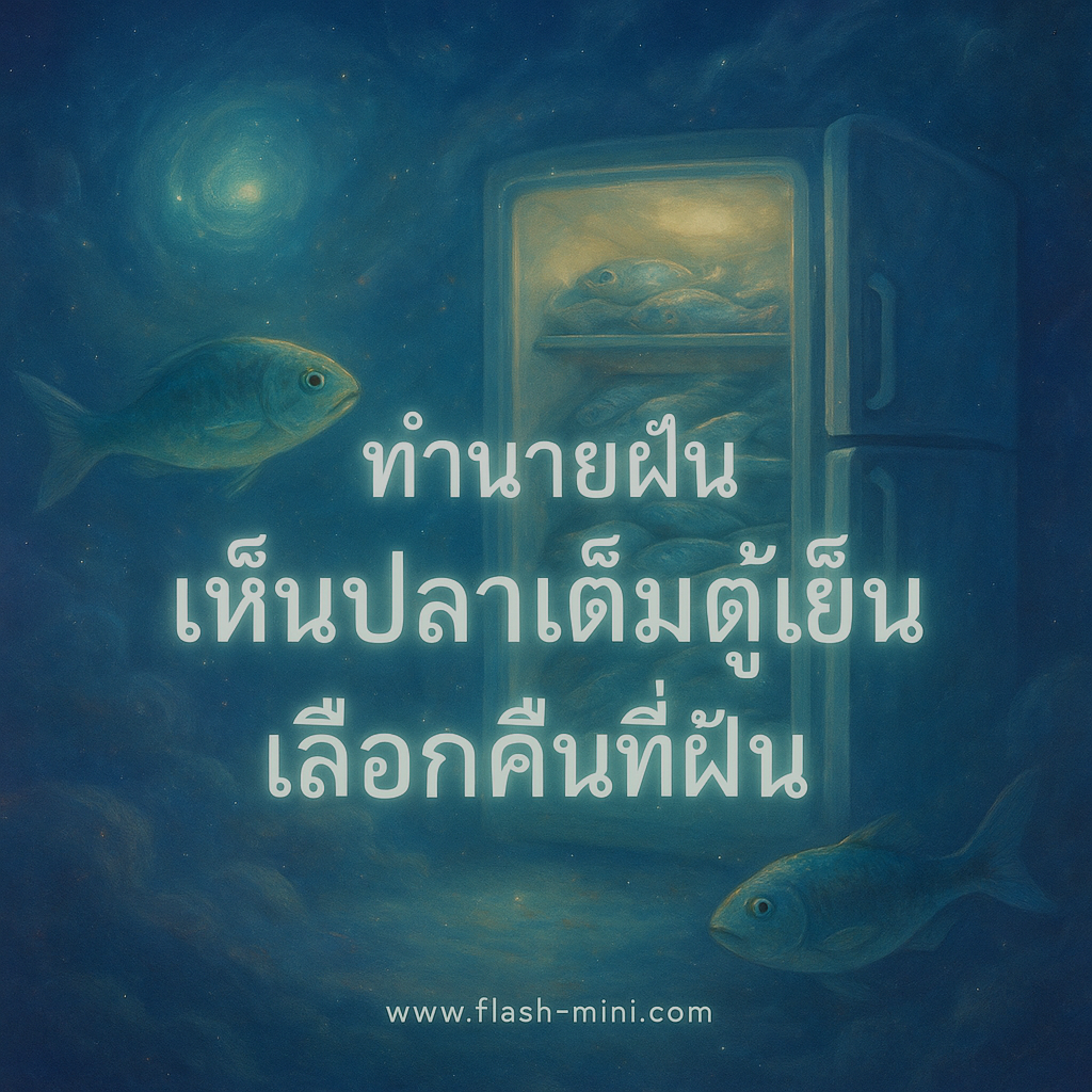 ทำนายฝัน เห็นปลาเต็มตู้เย็นเลือกคืนที่ฝัน